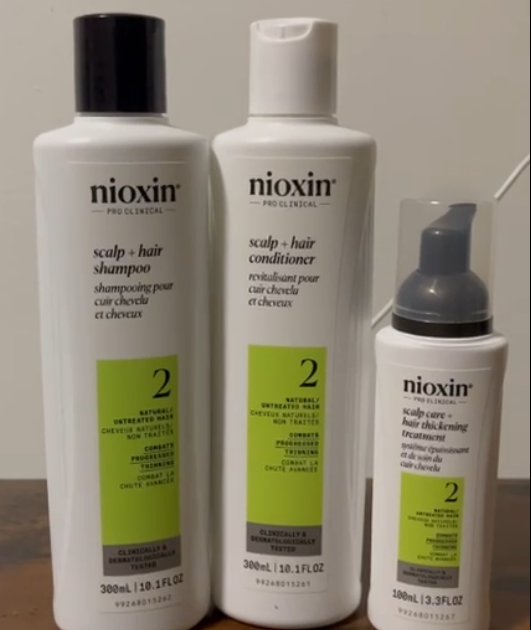 All three products from the Nioxin kit
